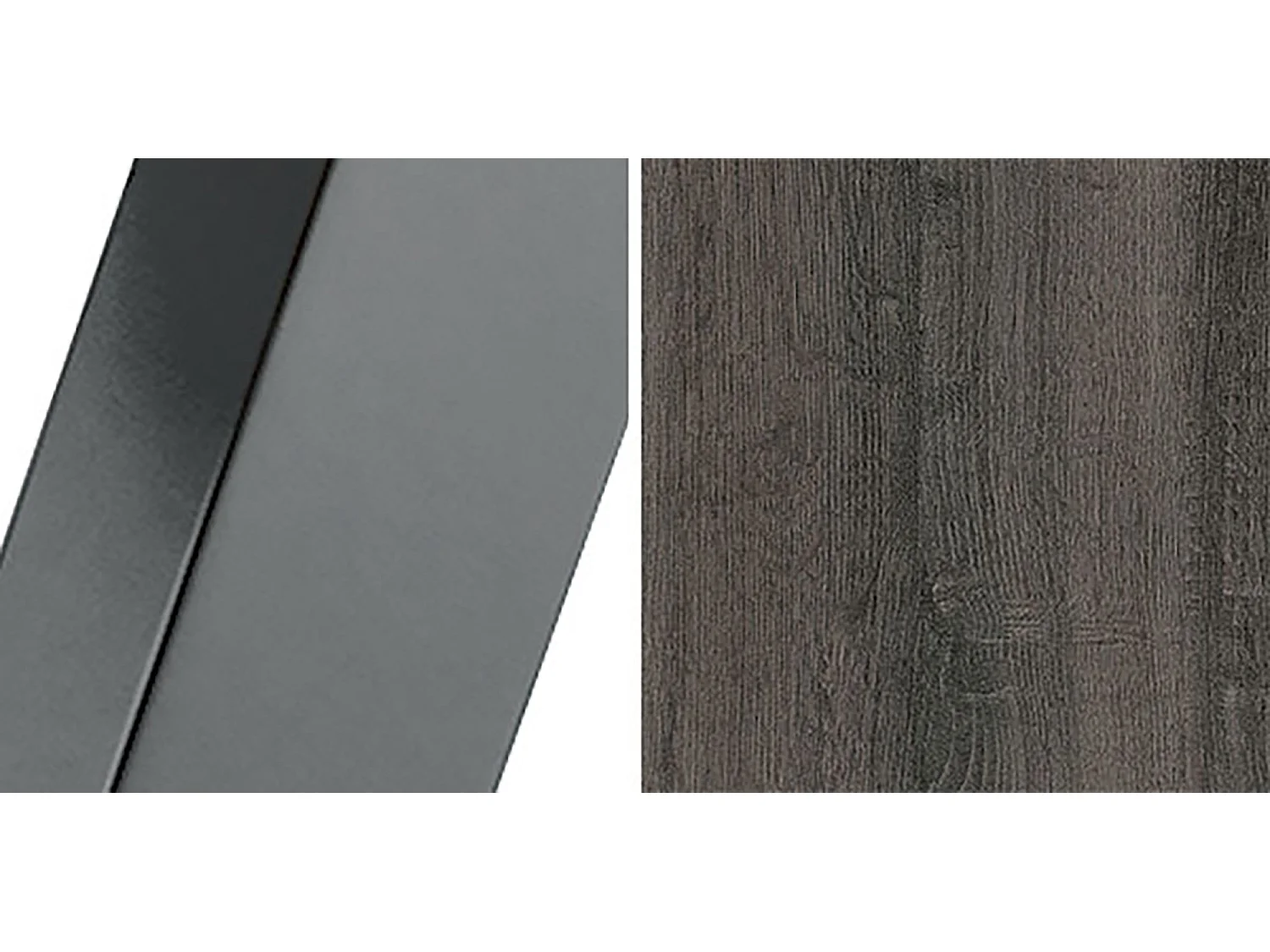 ESSTISCH Ivan Sherman Eiche Anthrazit / Graphit 100 - 176 / 100 / 76cm