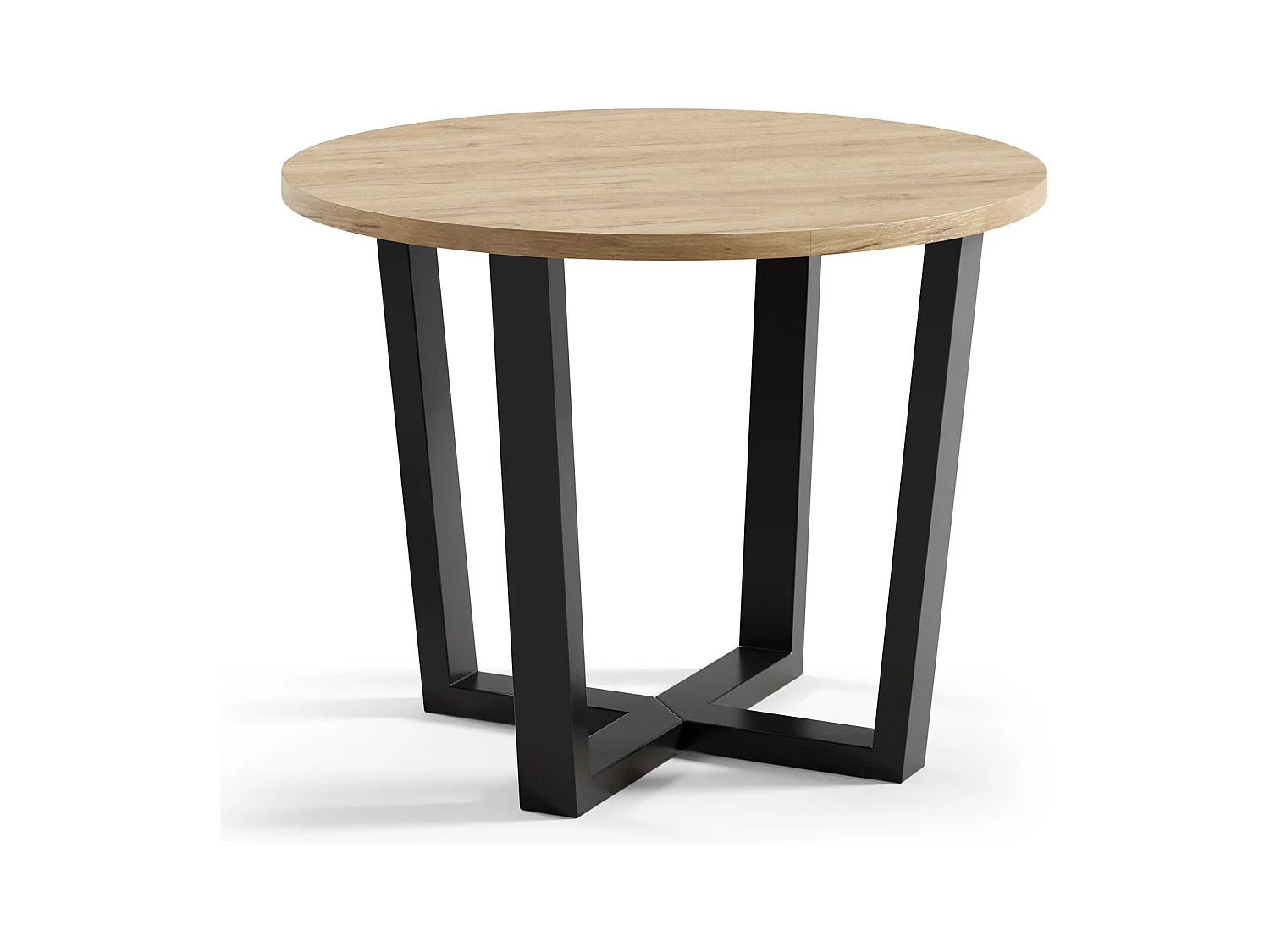 ESSTISCH Ivan Lite Eiche Lefkas Dunkel / Weiß 90/140 / 90 / 76cm