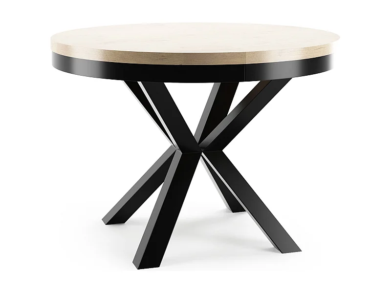 ESSTISCH Narvic 100 Smooth Concrete Brown / Weiß 100/176 / 100 / 76cm