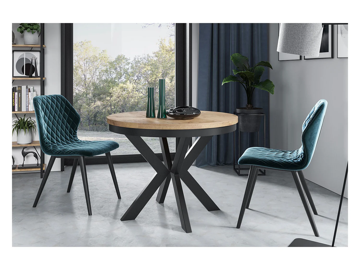 AUSZIEHBARER ESSTISCH Edder Bellato Grau / Weiß 90/166 / 90 / 76cm