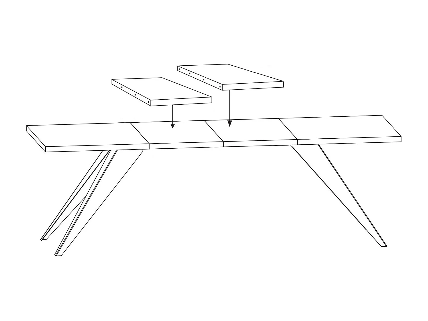 ESSTISCH Vento Bellato grau / Schwarz 160/260 / 90 / 76cm