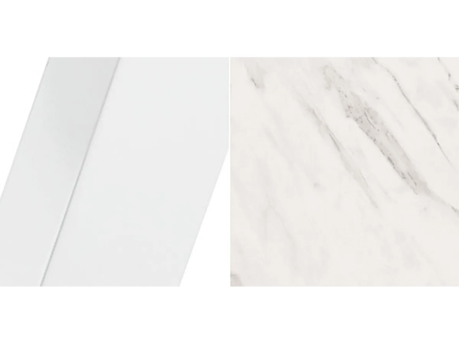 ESSTISCH Ibsen Bianco Marmor / Weiß 100/140 / 100 / 76 cm