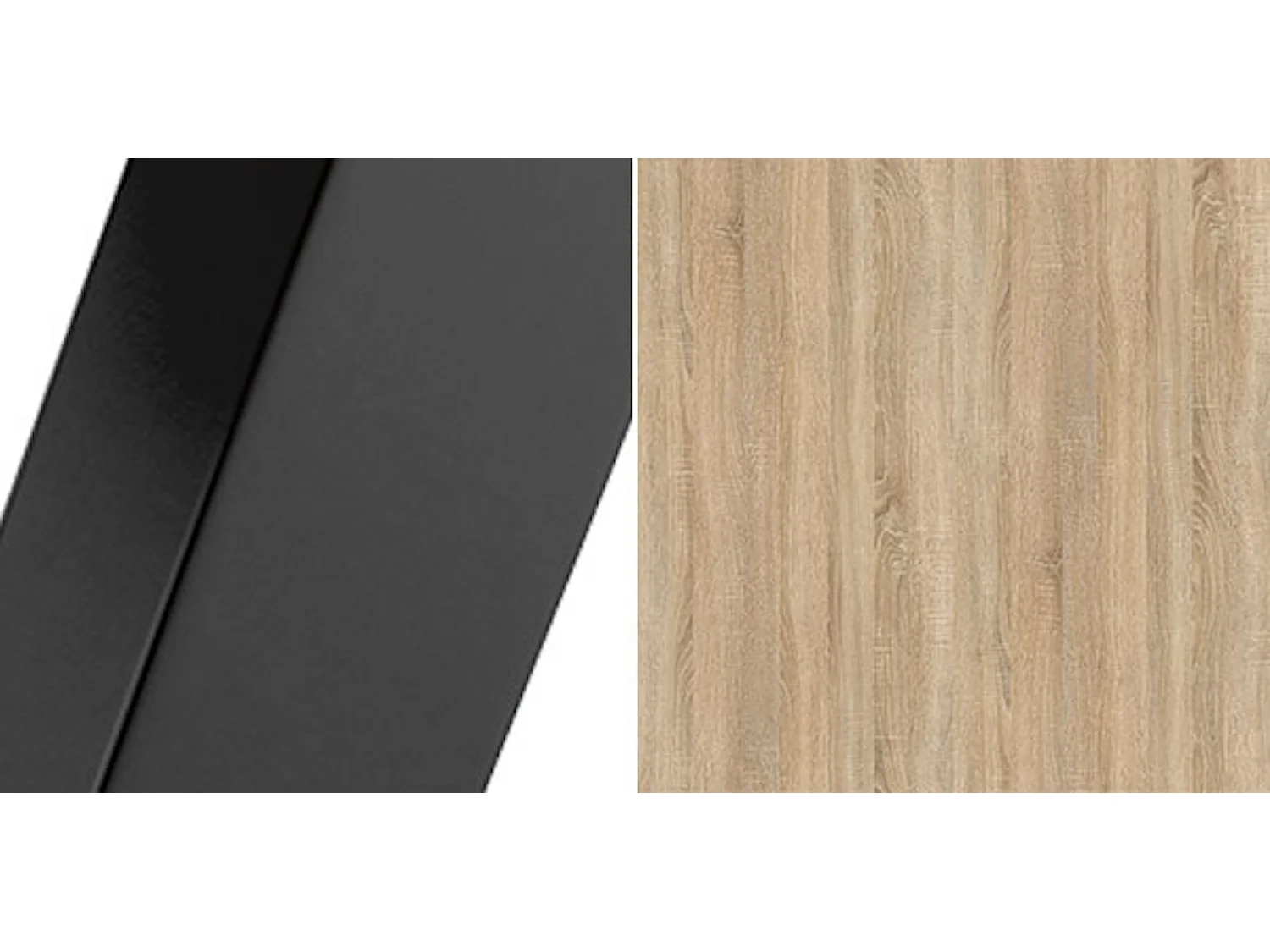 ESSTISCH Alba Sonoma Eiche / Schwarz 120/196 / 120 / 76cm