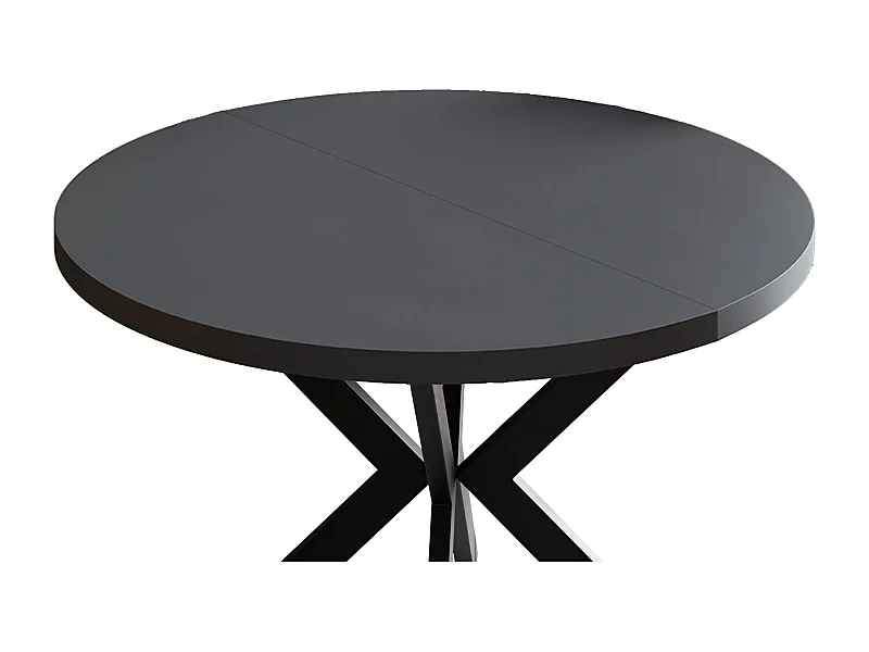 ESSTISCH Edder Schwarz Molet / Schwarz 100/176 / 100 / 76cm