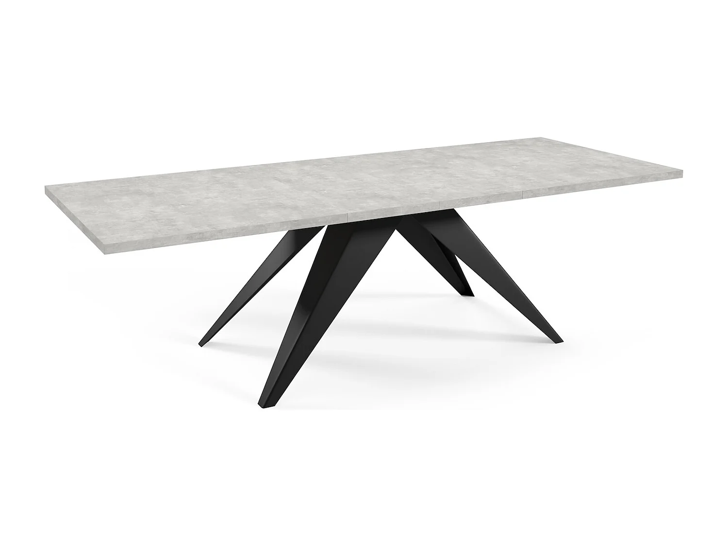 ESSTISCH Vento Bellato Grau / Schwarz 140/240 / 80 / 76cm