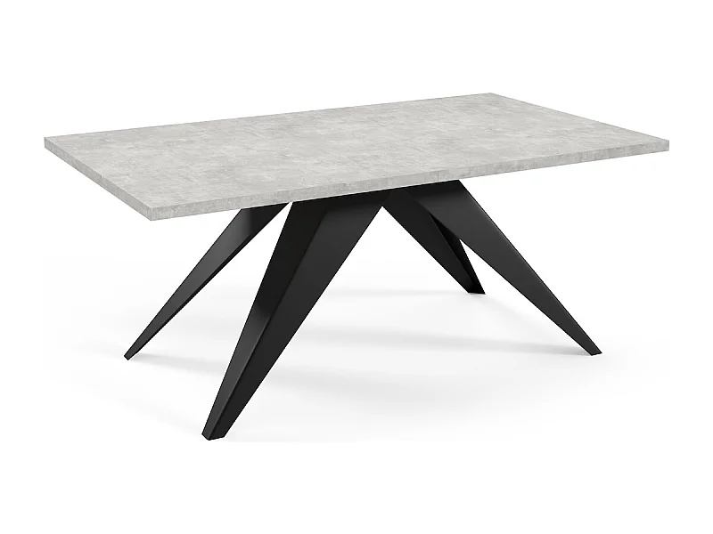 ESSTISCH Vento Bellato Grau / Schwarz 140/240 / 80 / 76cm