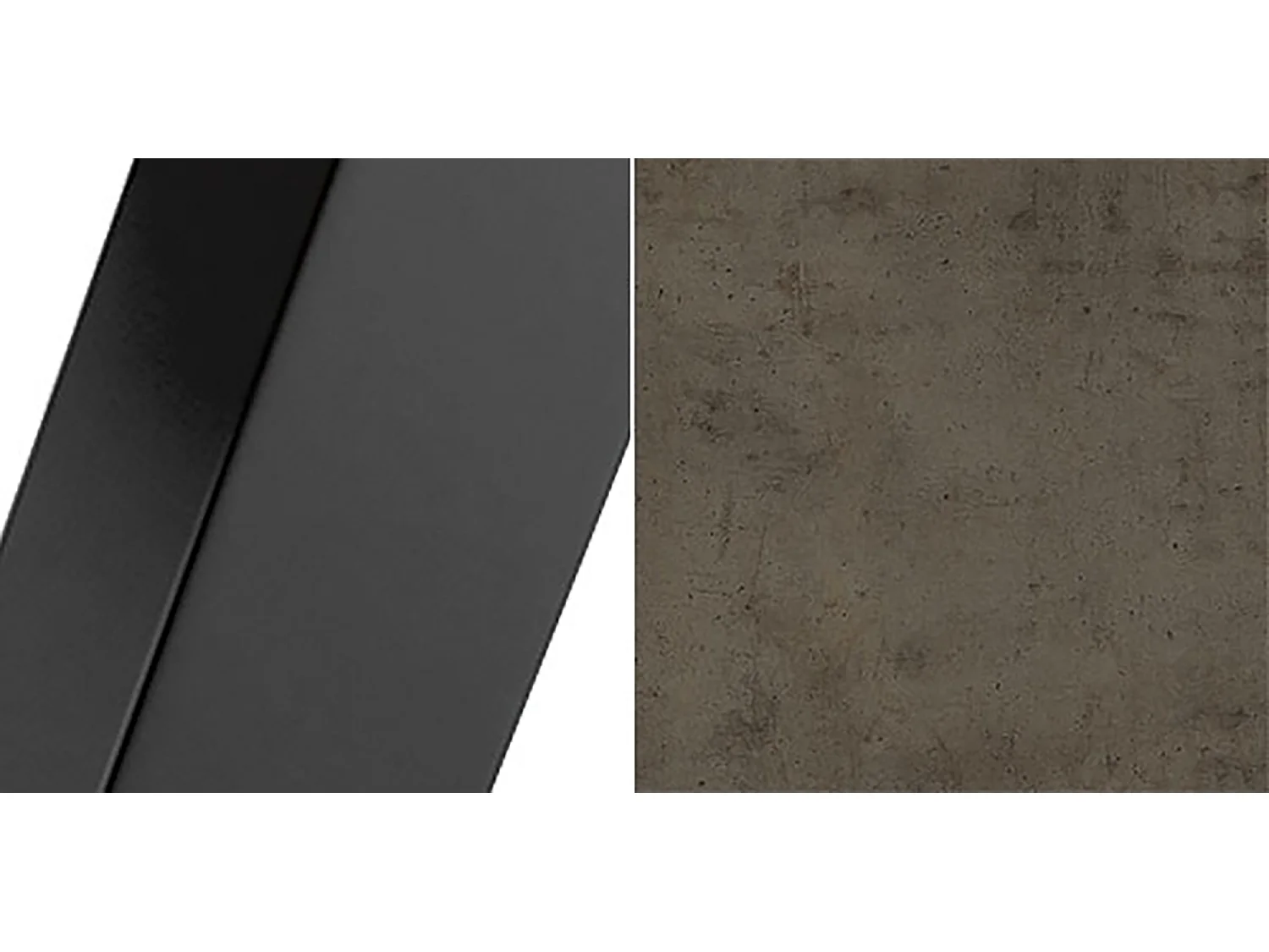 ESSTISCH Narvic 100 Chicago Concrete Dunkelgrau / Schwarz 100/176 / 100 / 76cm