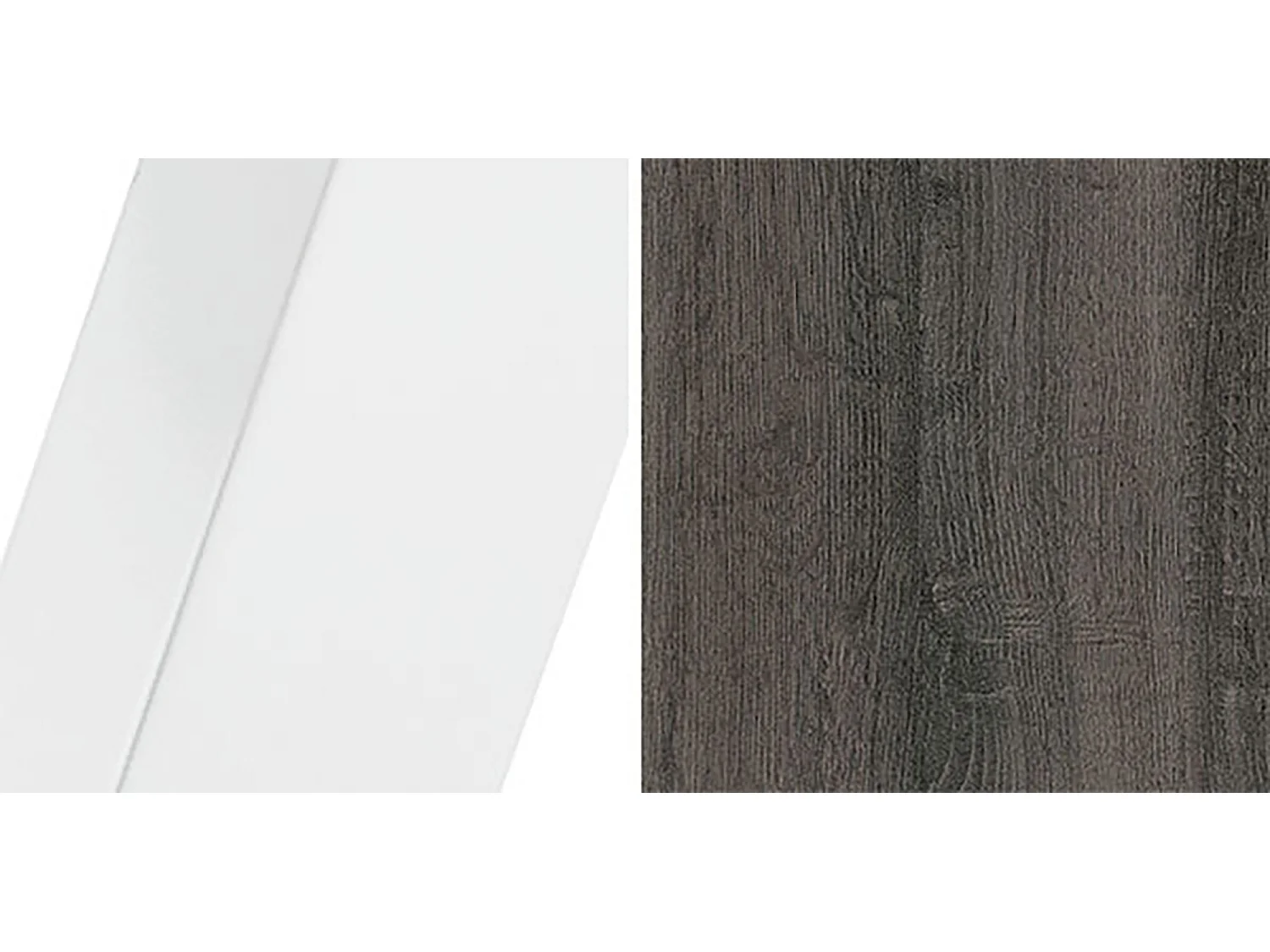 ESSTISCH Narvic 120 Sherman Eiche Anthrazit / Weiß 120/196 / 120 / 76cm