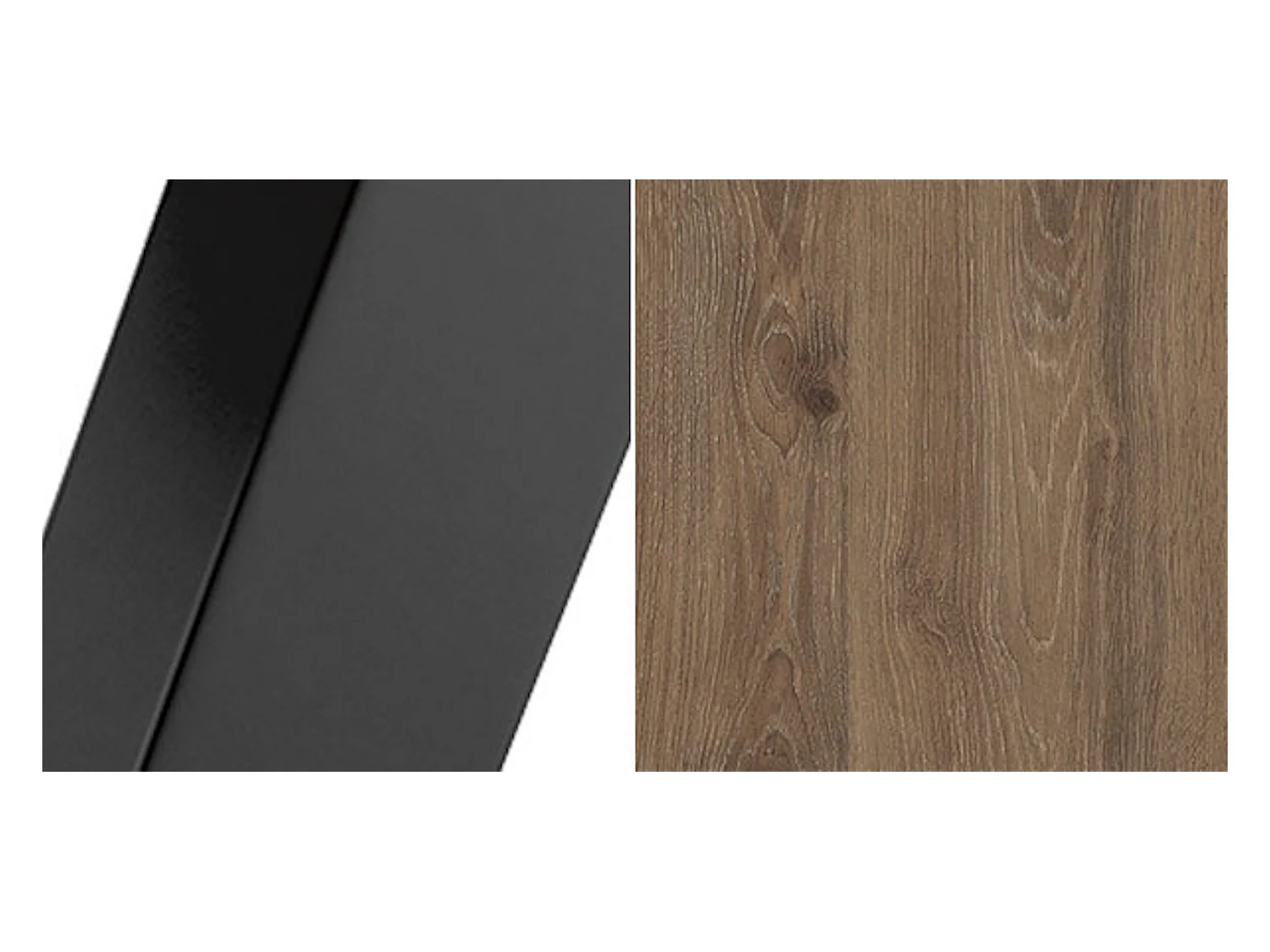 ESSTISCH Vento Davos Eiche trüffelbraun / Schwarz 140/240 / 80 / 76cm