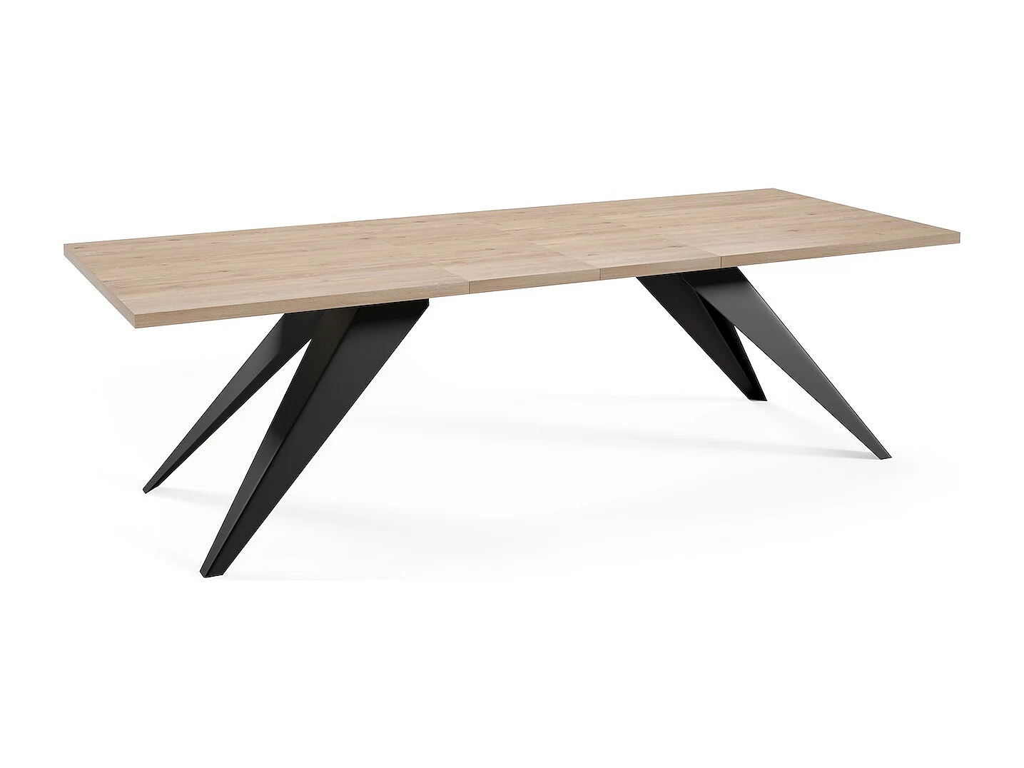 ESSTISCH Vento Davos Eiche trüffelbraun / Schwarz 140/240 / 80 / 76cm