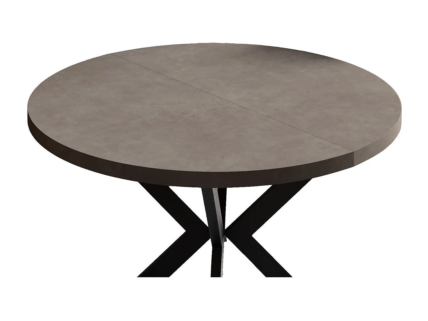 ESSTISCH Edder Chicago Concrete Dunkelgrau / Schwarz 100/176 / 100 / 76cm