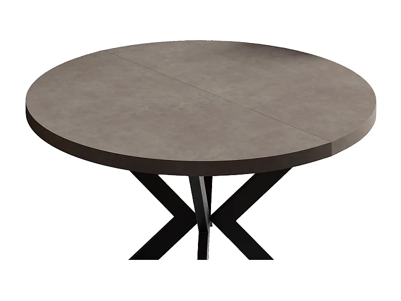 ESSTISCH Edder Chicago Concrete Dunkelgrau / Schwarz 100/176 / 100 / 76cm