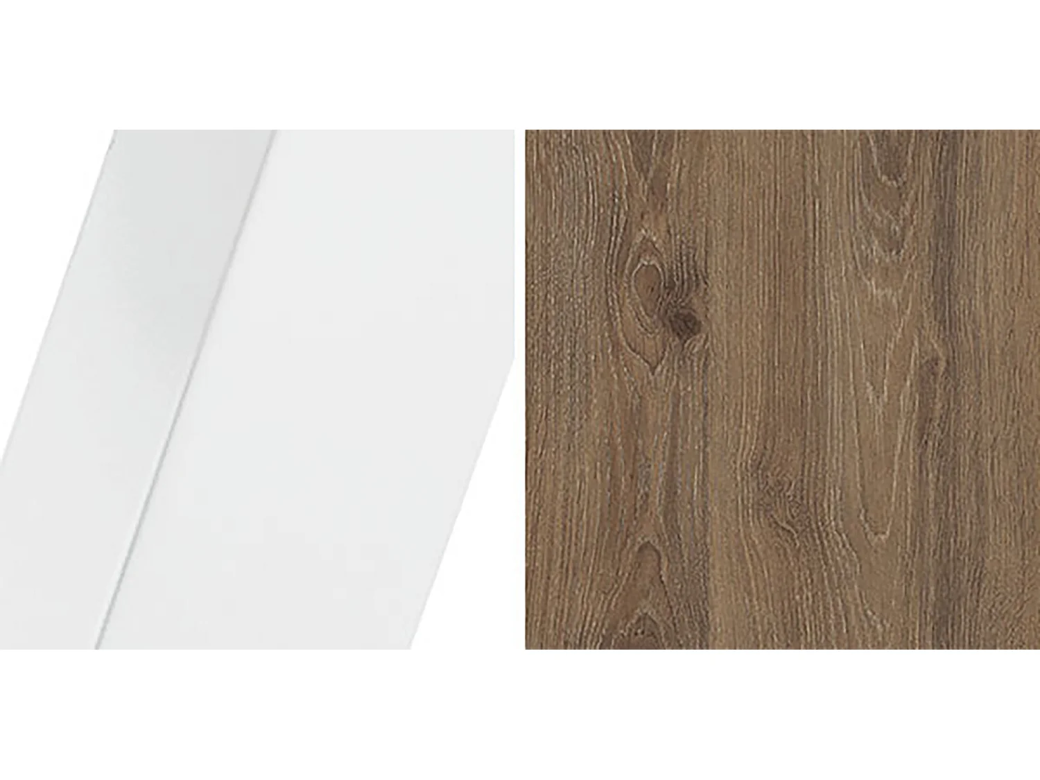 ESSTISCH Narvic 120 Davos Eiche Trüffelbraun / Weiß 120/196 / 120 / 76cm