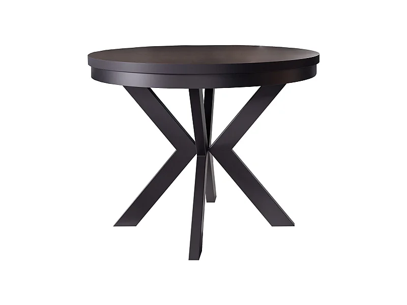 AUSZIEHBARER ESSTISCH Edder Pietra Grigia Schwarz / Graphit 90/166 / 90 / 76cm