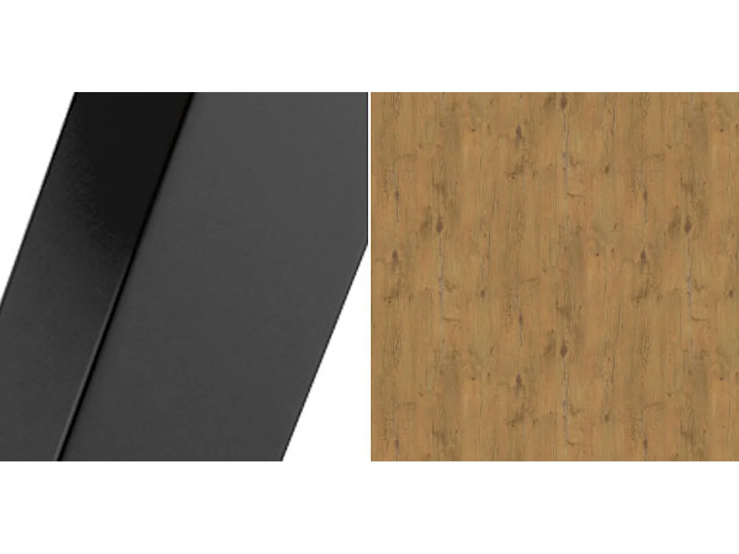 ESSTISCH Alba Eiche Lancelot / Schwarz 100/176 / 100 / 76cm