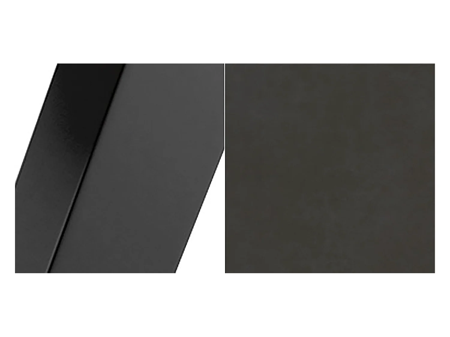 ESSTISCH Ivan Lite Smooth Concrete Brown / Schwarz 90/140 / 90 / 76cm