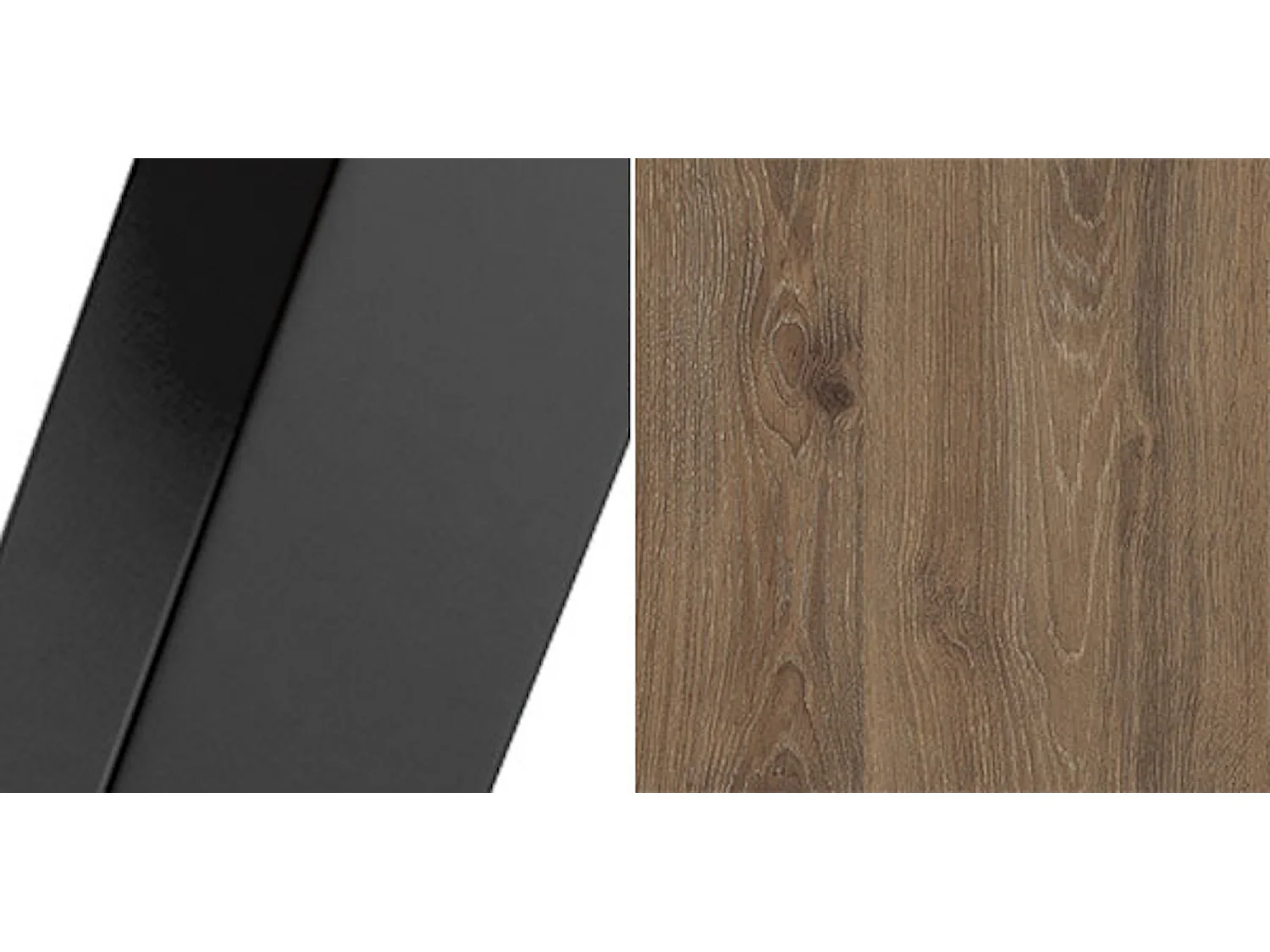 ESSTISCH Vento Davos Eiche trüffelbraun / Schwarz 160/260 / 90 / 76cm