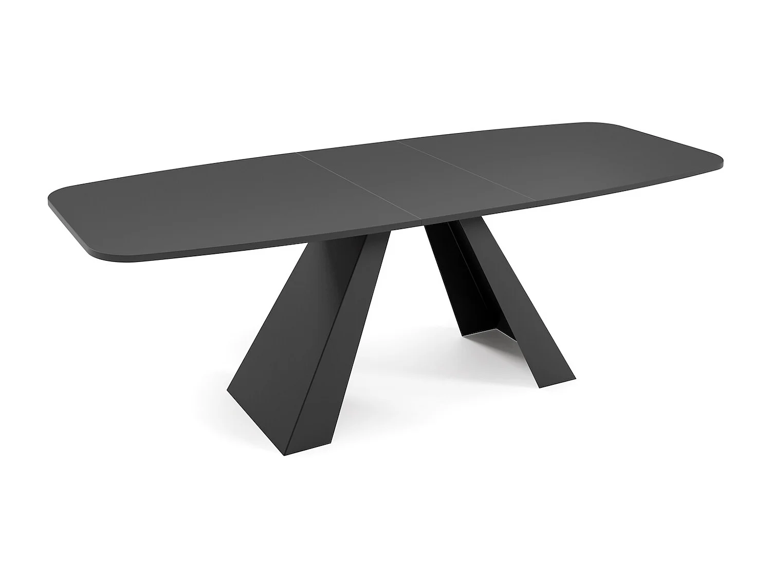 ESSTISCH Myron Schwarz Molet / Schwarz 180/220 / 90 / 76cm