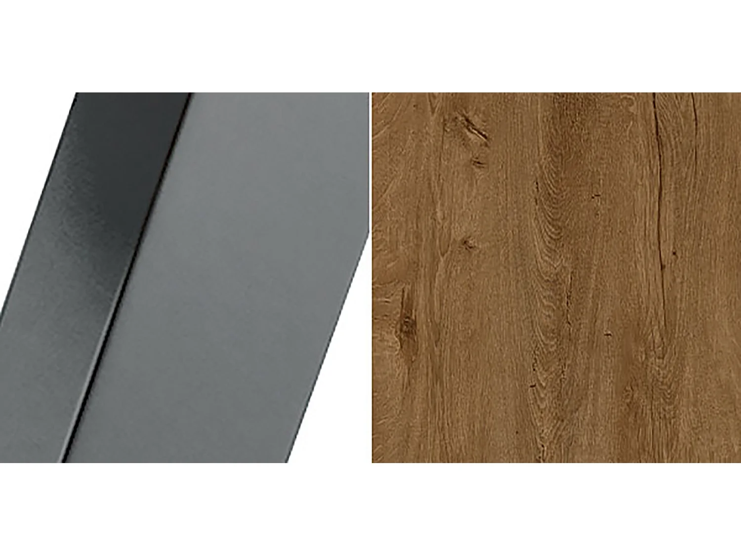 ESSTISCH Agnes Eiche Lefkas dunkel / Graphit 100/138 / 100/ 76cm