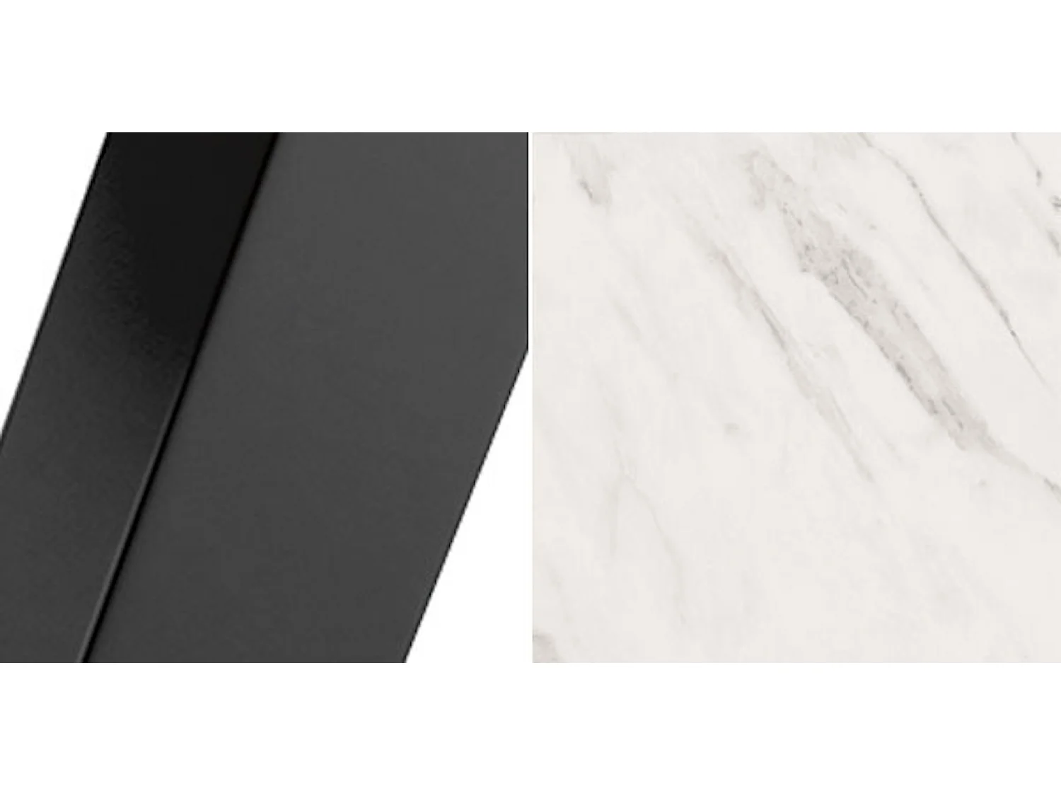 ESSTISCH Vento Bianco Marmor / Schwarz 140/240 / 80 / 76cm