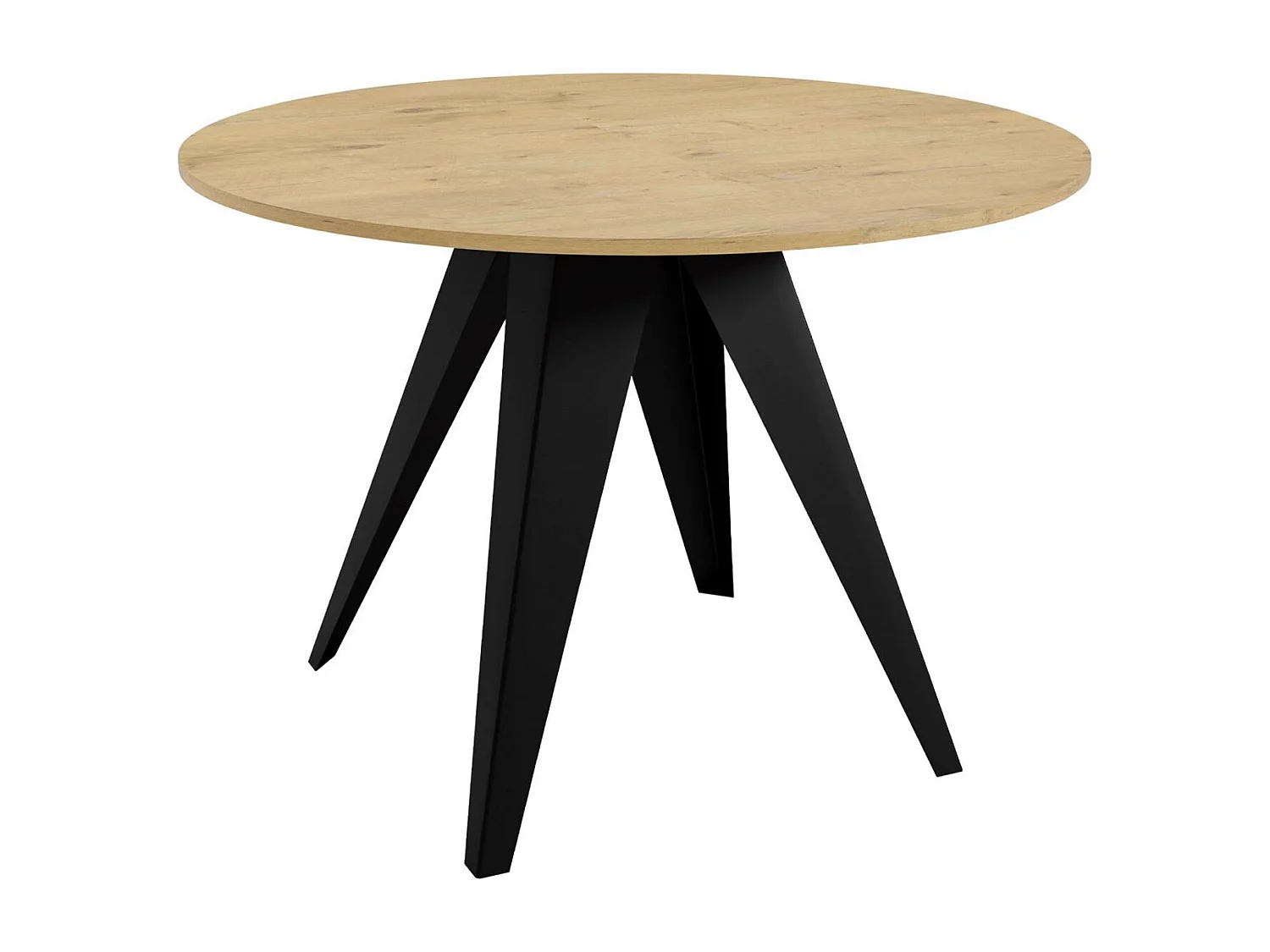 ESSTISCH Alba Chicago Concrete Dunkelgrau / Schwarz 100/176 / 100 / 76cm