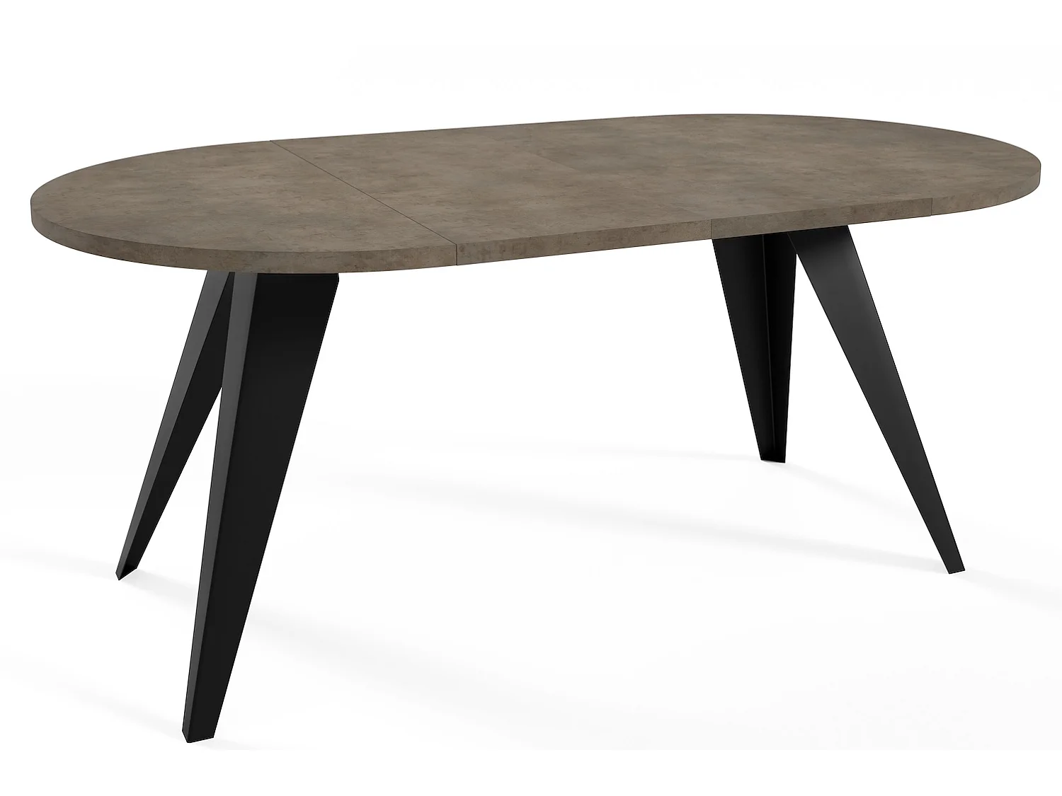 ESSTISCH Alba Chicago Concrete Dunkelgrau / Schwarz 100/176 / 100 / 76cm