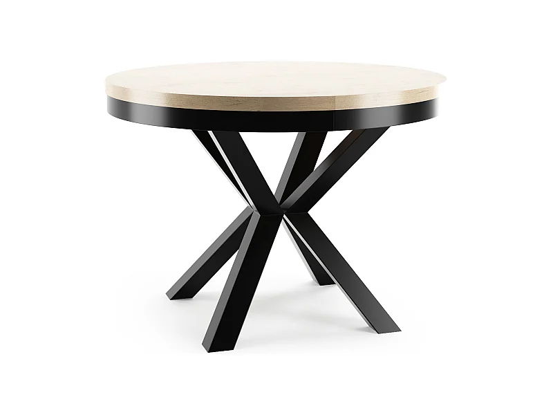 ESSTISCH Narvic 120 Schwarz Molet / Graphit 120/196 / 120 / 76cm