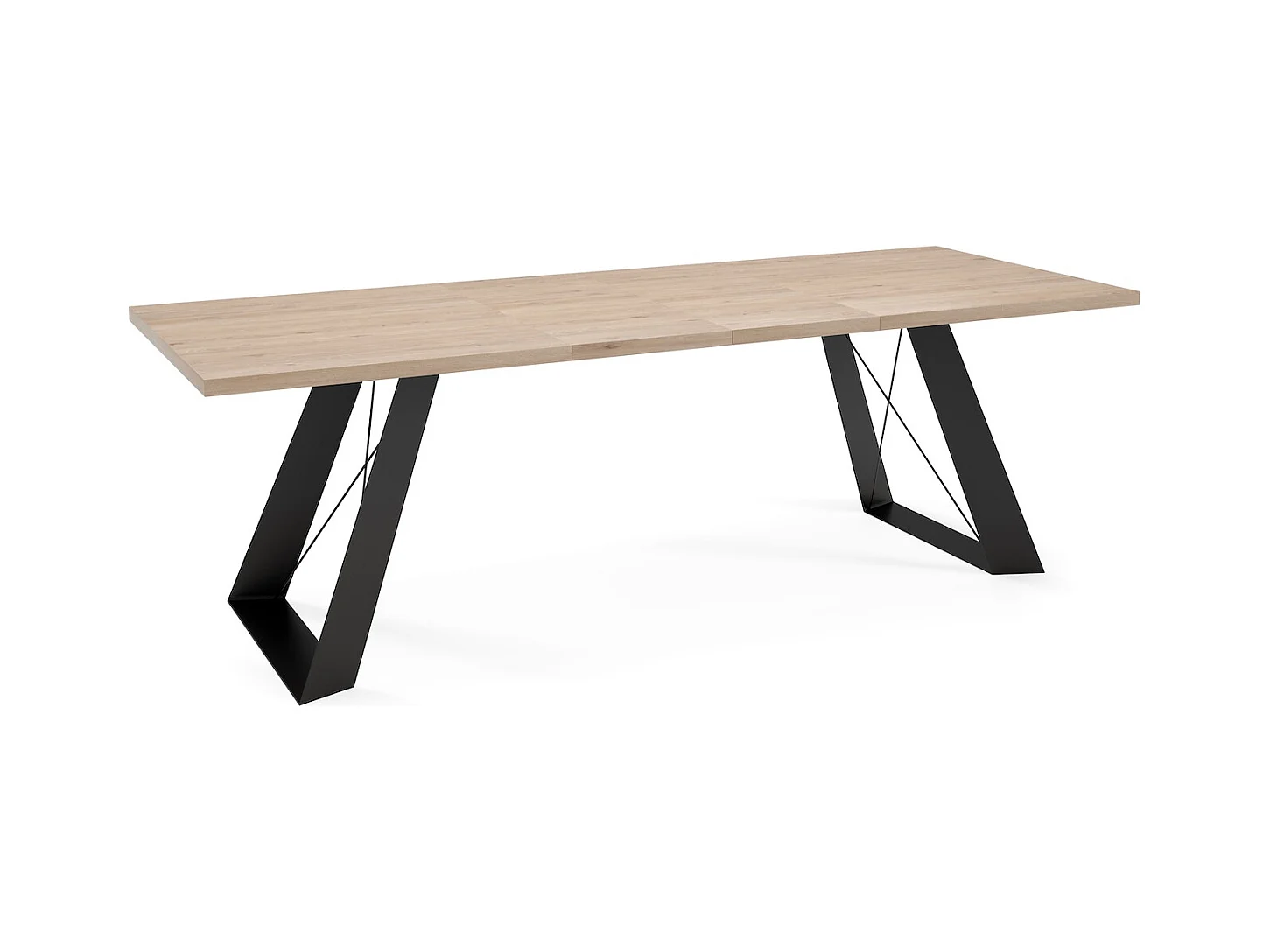 ESSZIMMERTISCH Corso Davos Eiche Trüffelbraun / Schwarz 140/240 / 80 / 76cm