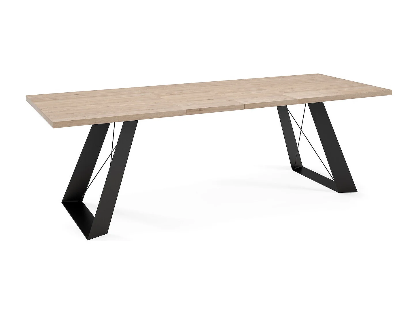 ESSZIMMERTISCH Corso Davos Eiche Trüffelbraun / Schwarz 140/240 / 80 / 76cm