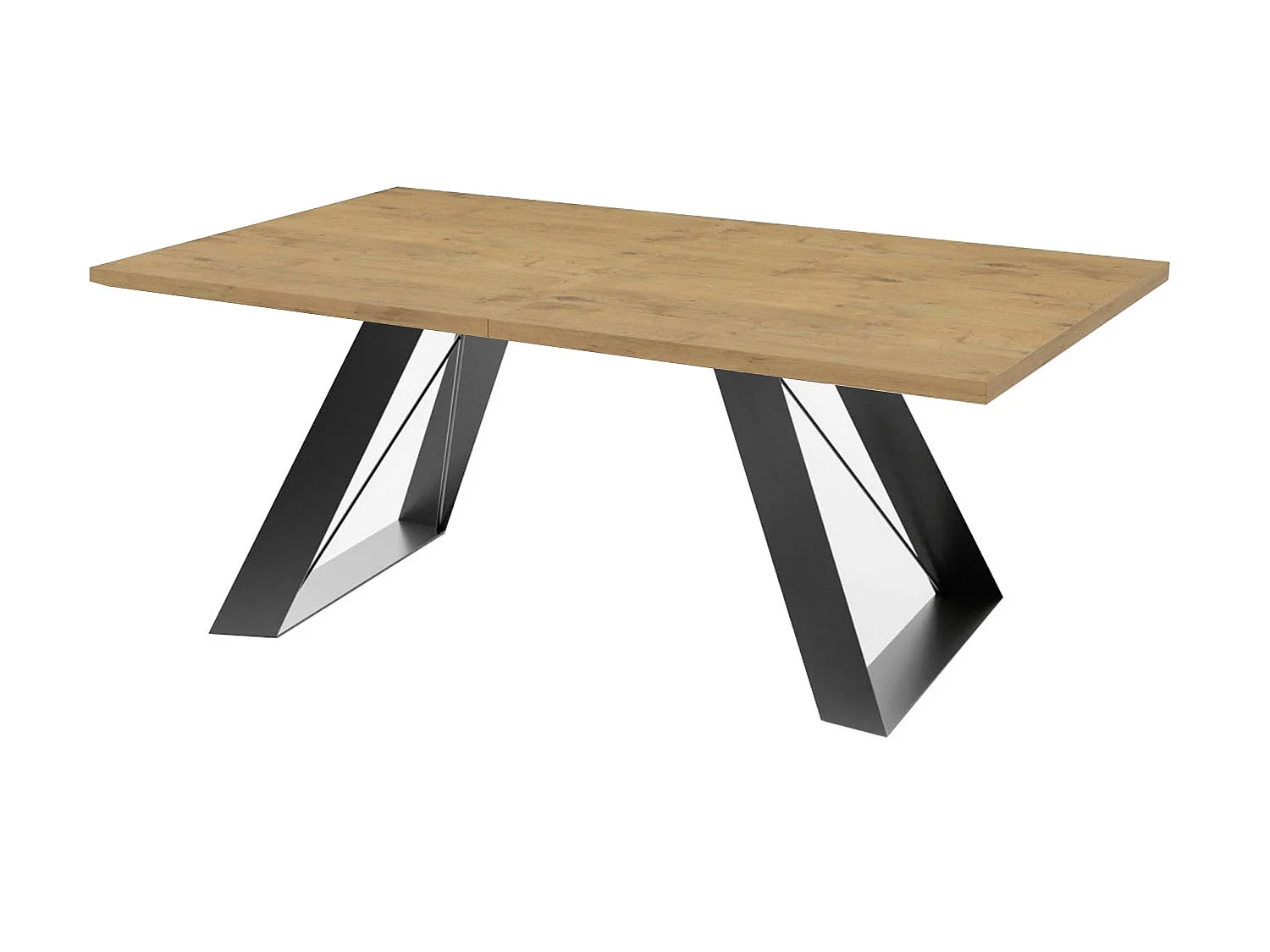 ESSZIMMERTISCH Corso Davos Eiche Trüffelbraun / Schwarz 140/240 / 80 / 76cm