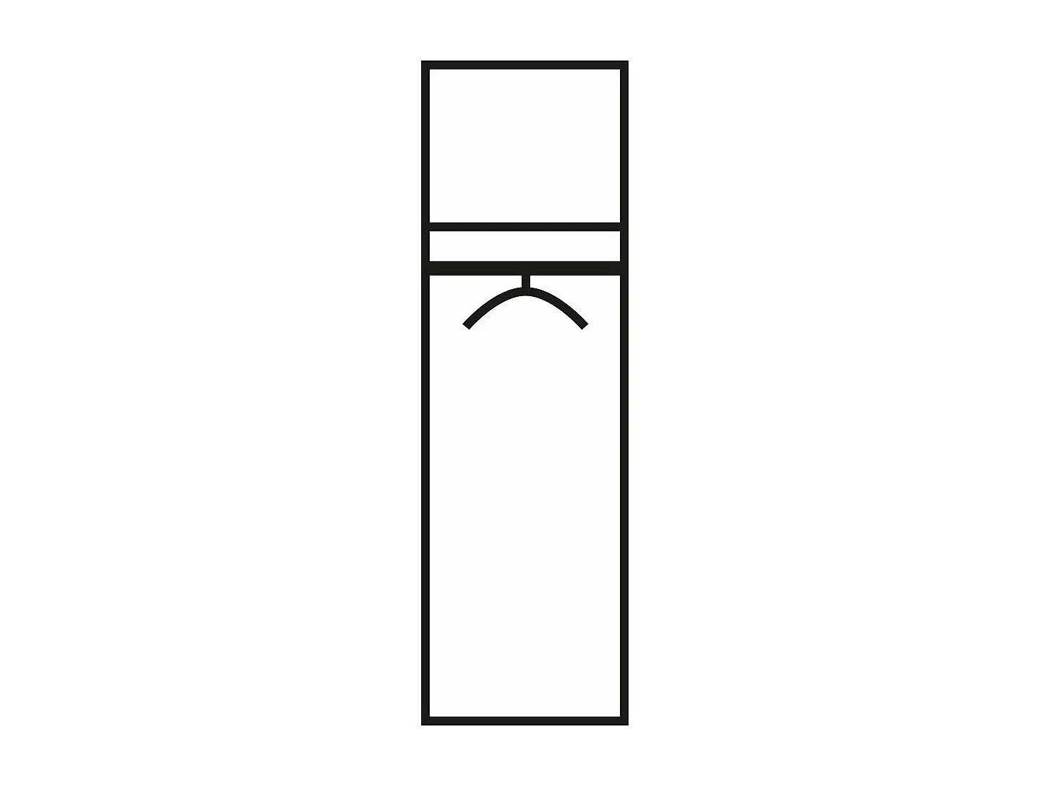 KLEIDERSCHRANK Malta weiß matt / weiß Hochglanz 30 / 54 / 185cm