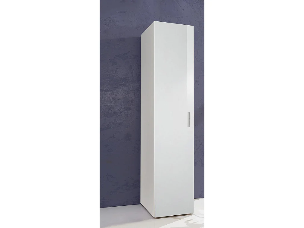 KLEIDERSCHRANK Malta weiß matt / weiß Hochglanz 30 / 54 / 185cm