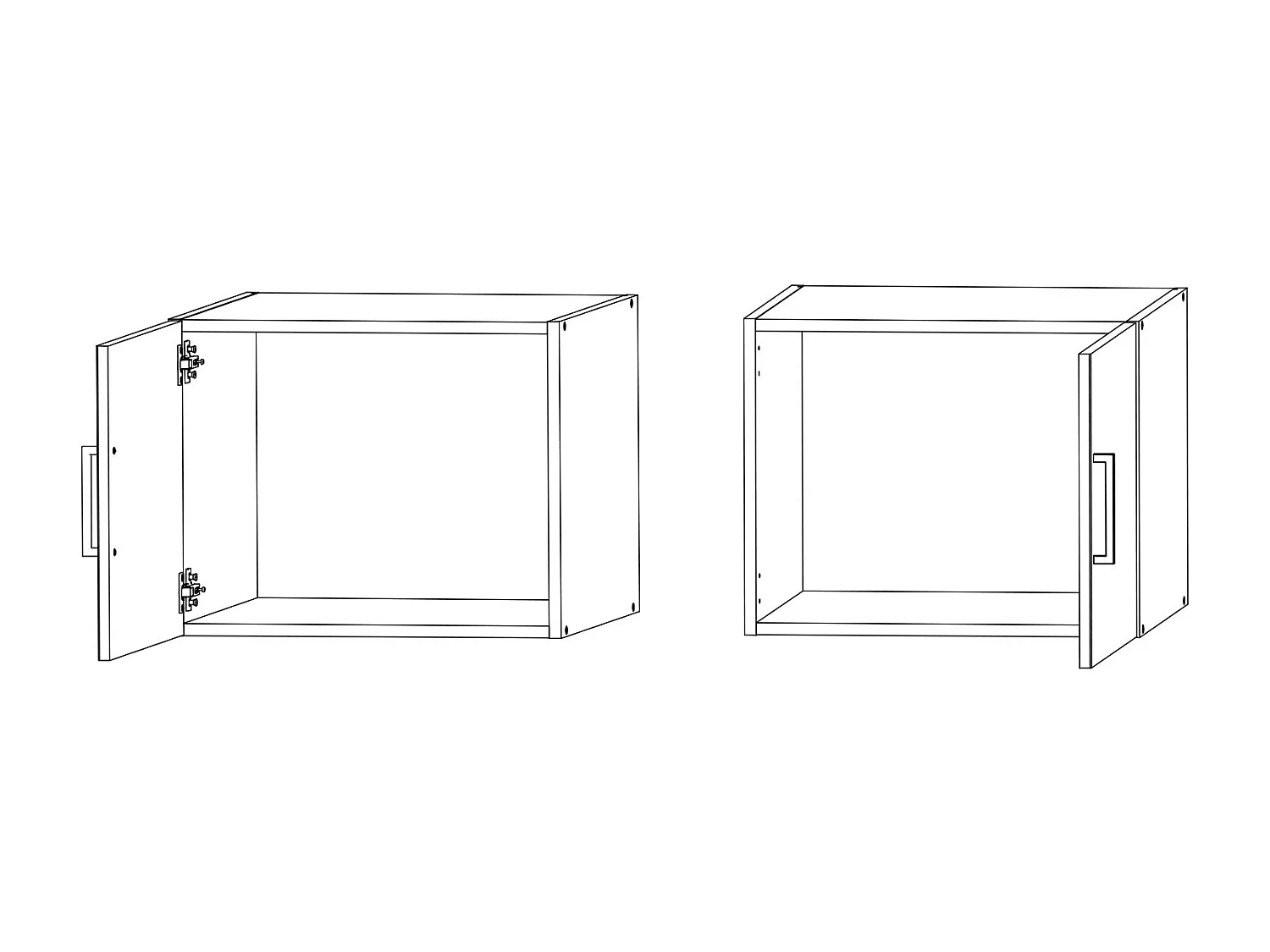 KLEIDERSCHRANKAUFSATZ Malta Eiche sägerau / Weiß Hochglanz 45 / 40 / 40cm