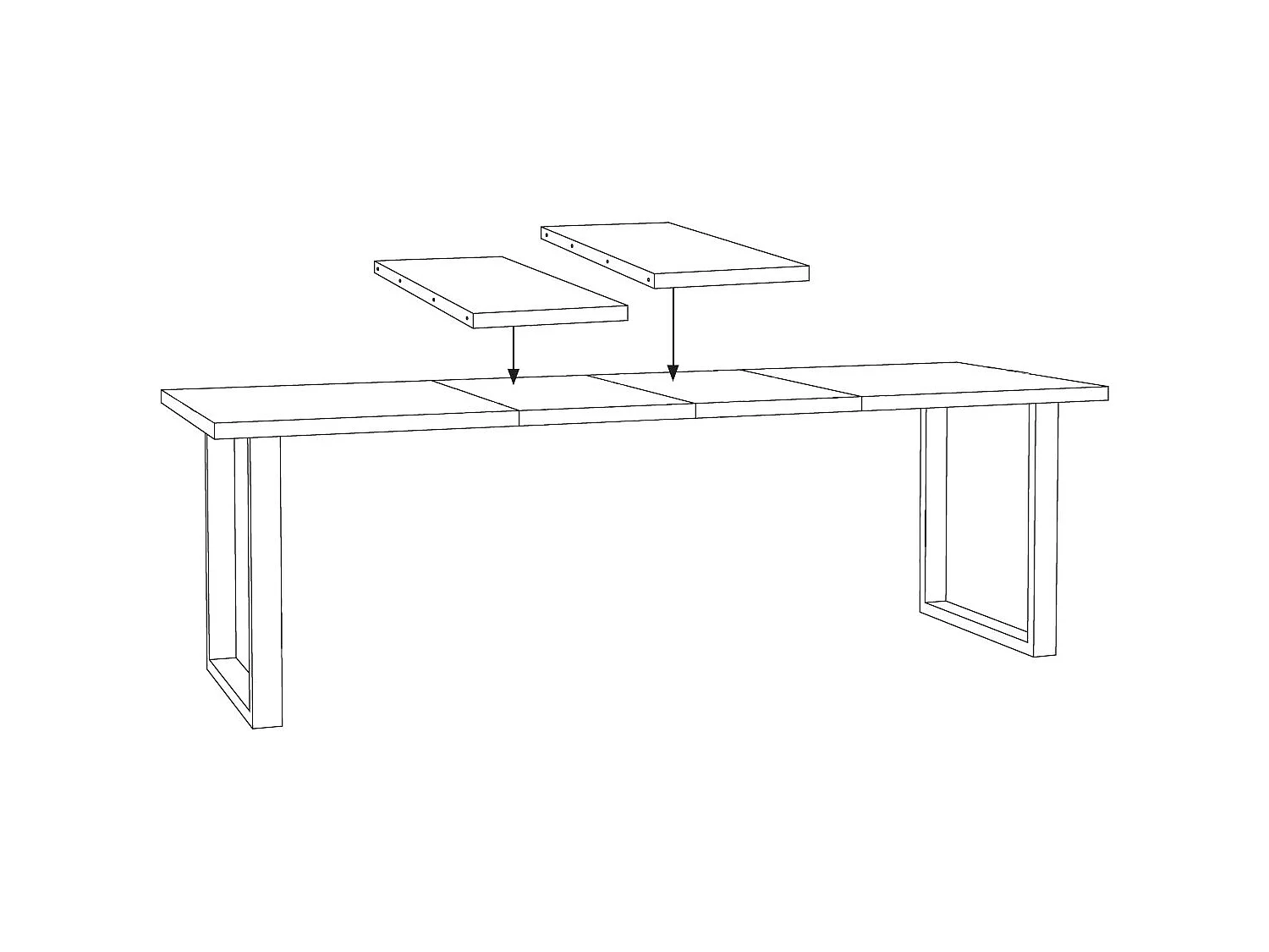 ESSTISCH Pablo Chicago Concrete Dunkelgrau / Weiß 140/240 / 80 / 76cm