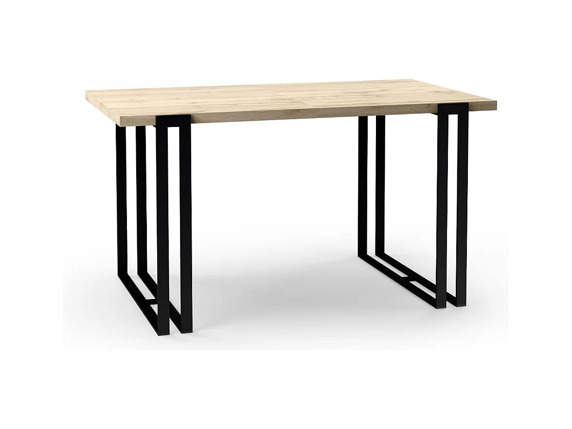 ESSTISCH Horten 140 Pietra Grigia Schwarz / Weiß 140/240 / 80 / 76cm