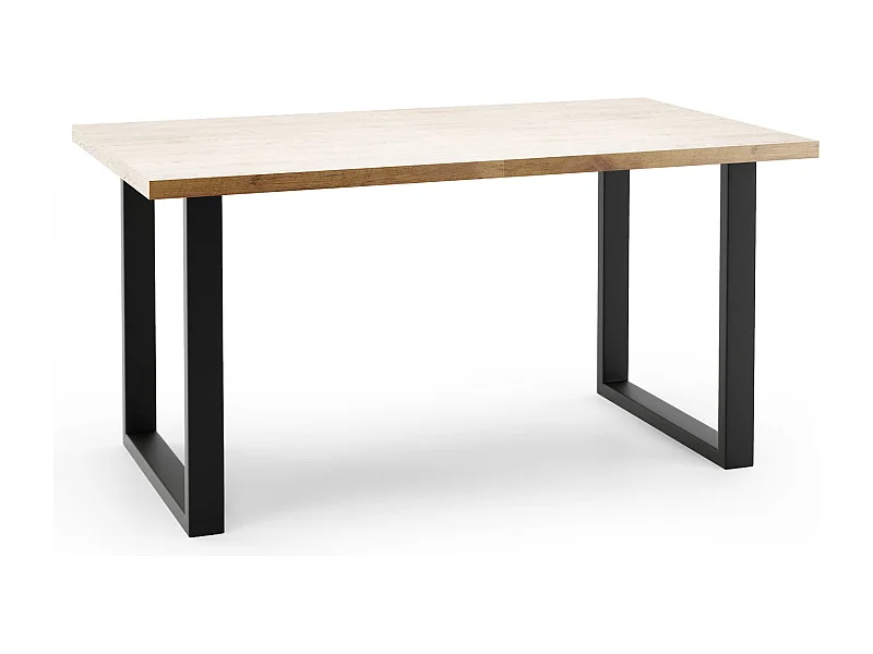 ESSTISCH Pablo 160 Icy Weiß / Graphit 160/260 / 90 / 76cm