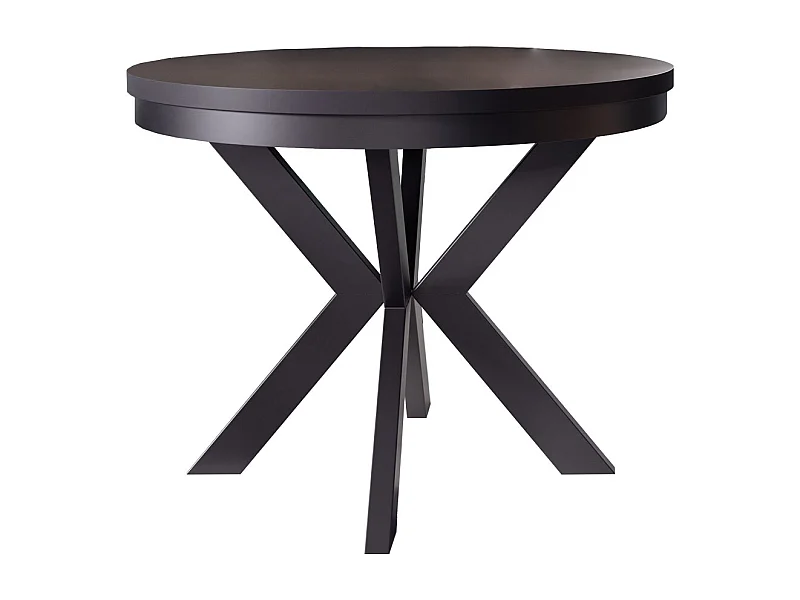 AUSZIEHBARER ESSTISCH Edder Icy Weiß / Schwarz 120/196 / 120 / 76cm