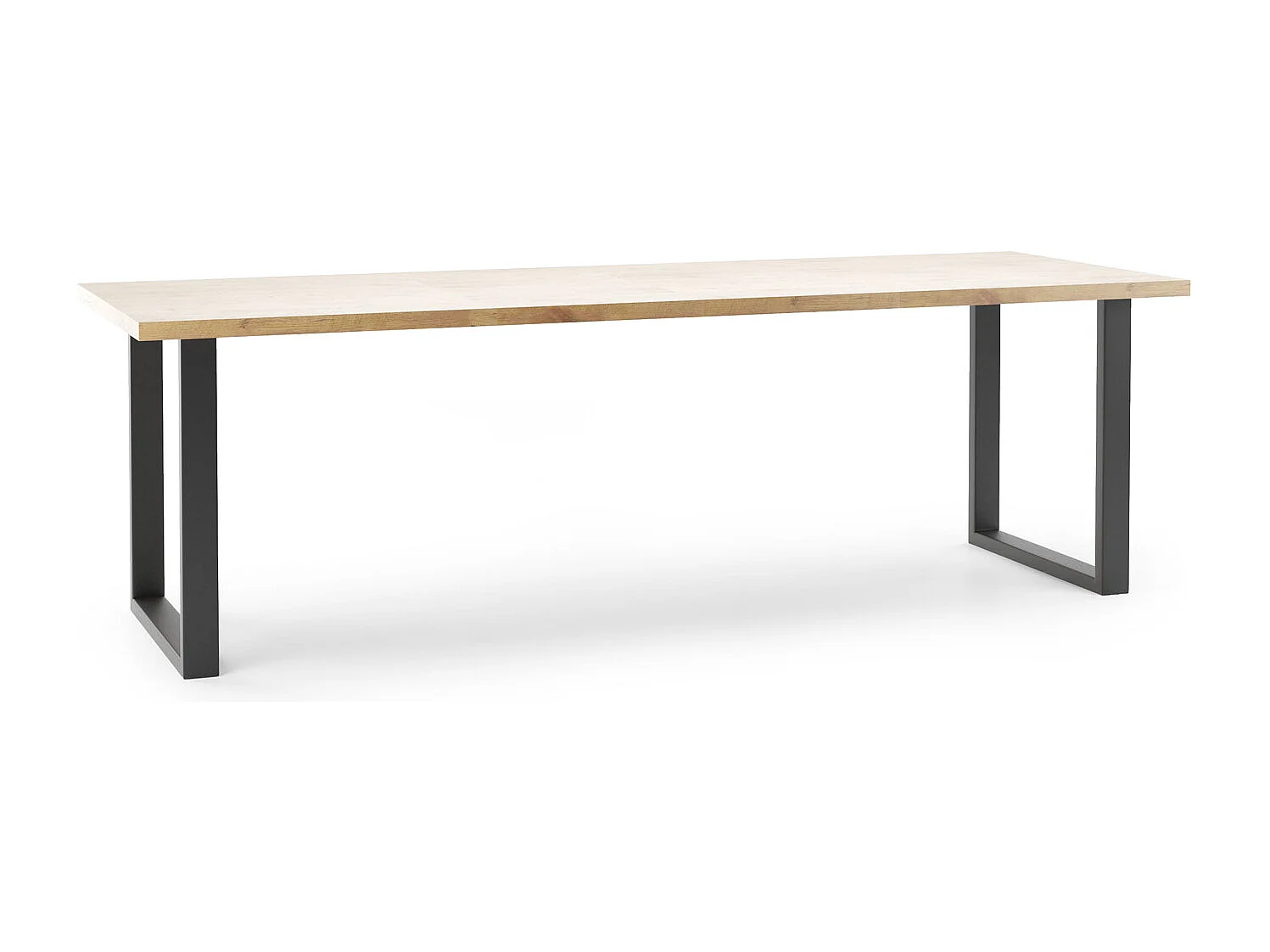 ESSTISCH Pablo Davos Eiche Trüffelbraun / Weiß 140/240 / 80 / 76cm