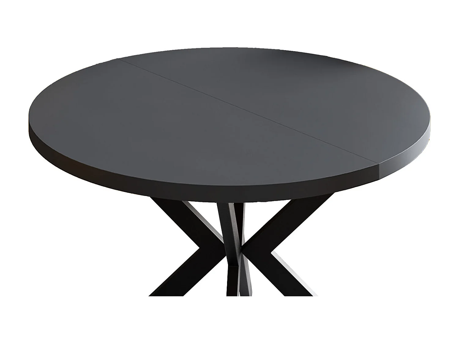 ESSTISCH Edder Schwarz Molet / Schwarz 120/196 / 120 / 76cm