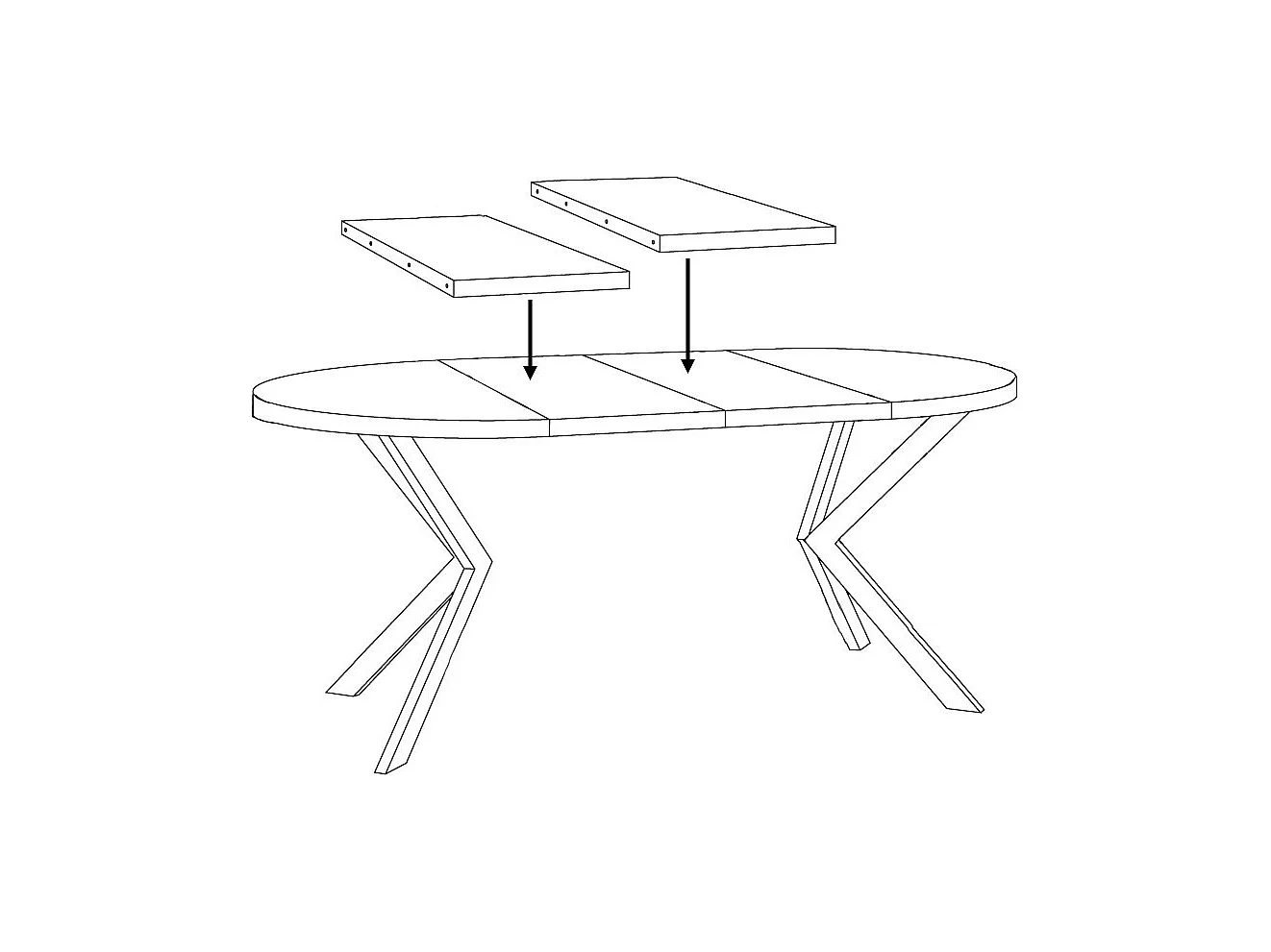 AUSZIEHBARER ESSTISCH Edder Eiche Lefkas Dunkel / Weiß 100/176 / 100 / 76cm