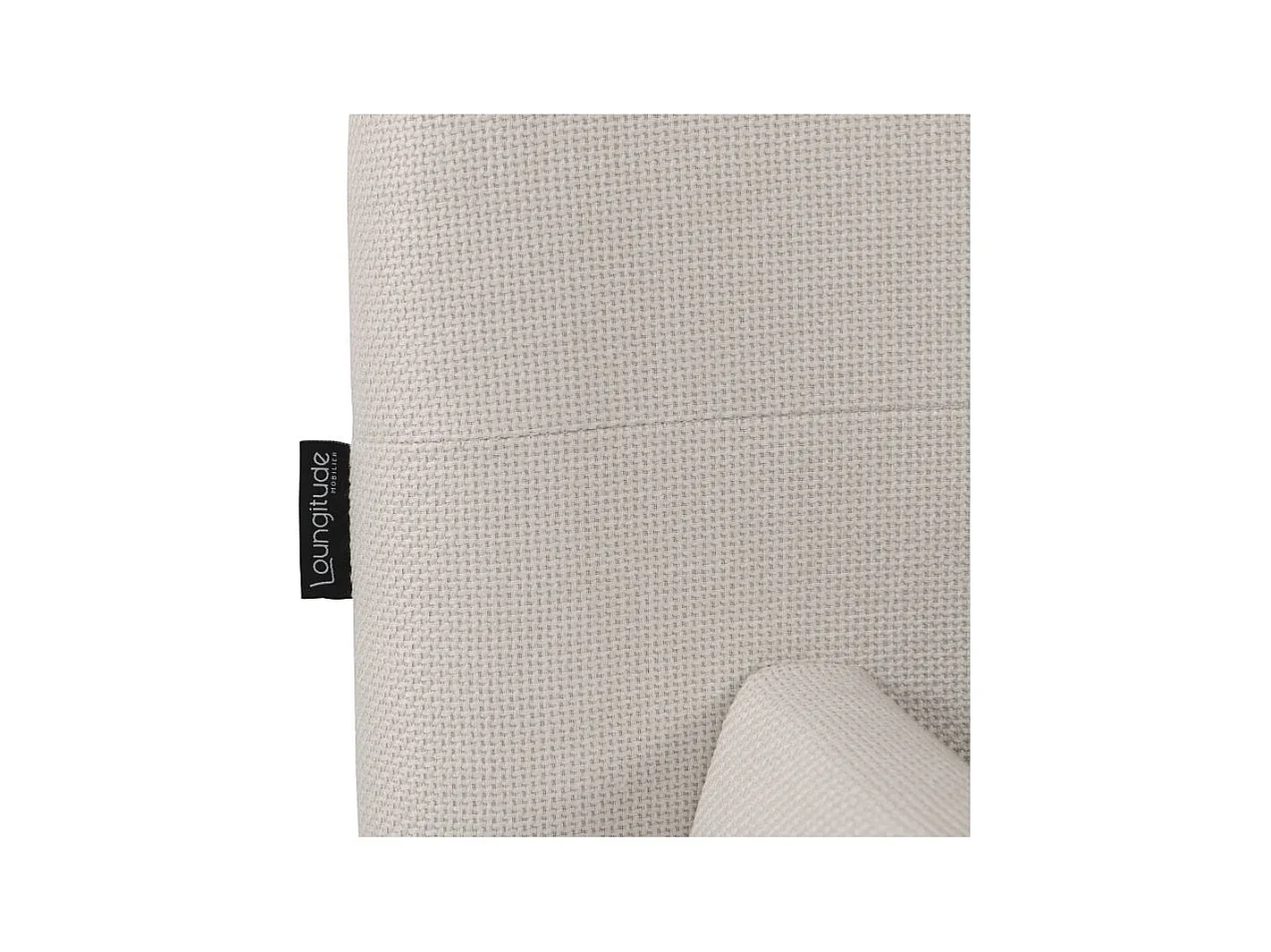Cadre de lit ROLLY avec coffre en tissu blanc cassé - couchage 140x190cm
