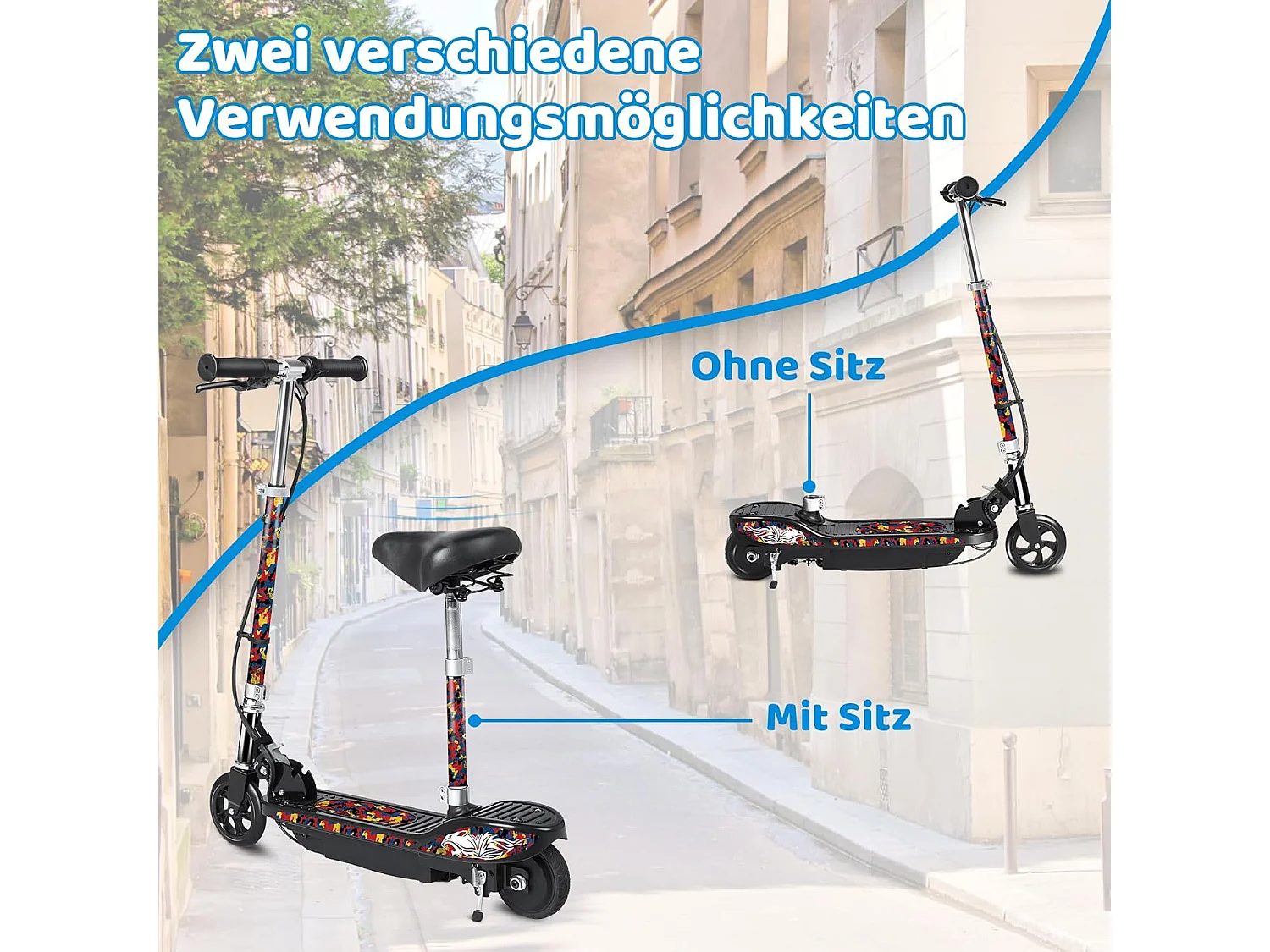 Trottinette Électrique E-Scooter pour Enfants : Réglage de Hauteur en 3 Étapes et Modèle Pliable