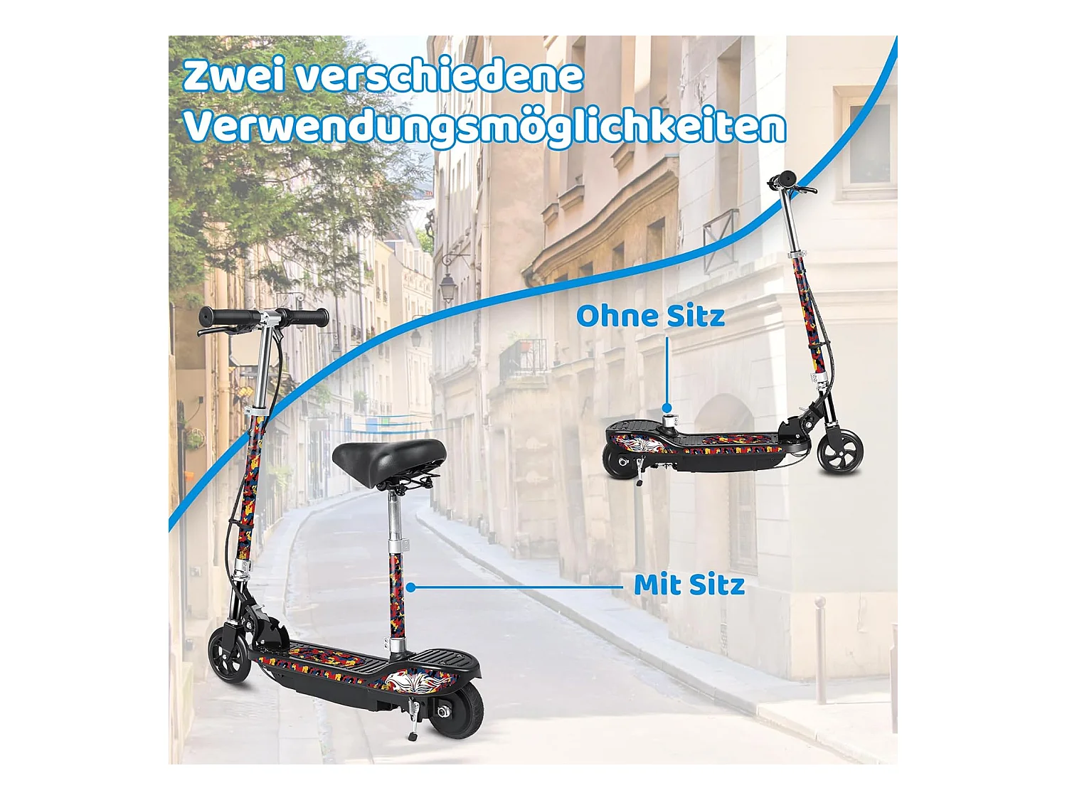 Trottinette Électrique E-Scooter pour Enfants : Réglage de Hauteur en 3 Étapes et Modèle Pliable