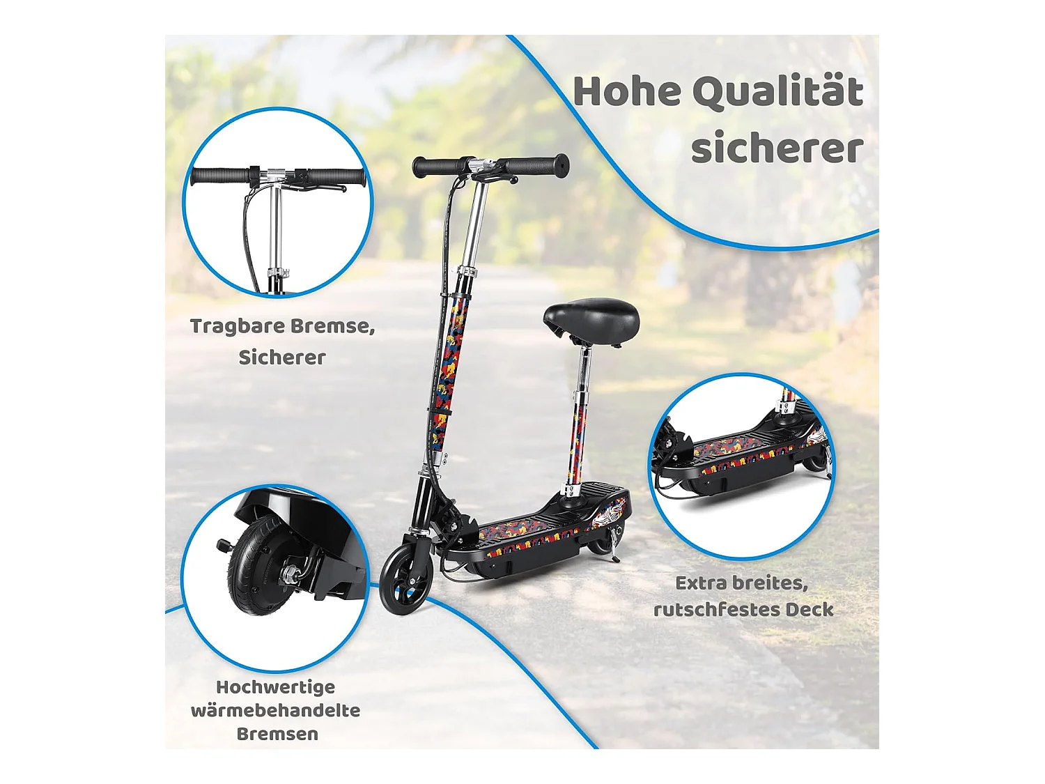 Trottinette Électrique E-Scooter pour Enfants : Réglage de Hauteur en 3 Étapes et Modèle Pliable