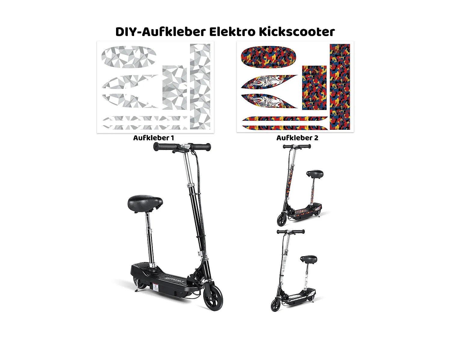 Elektrische scooter voor kinderen: 3-traps hoogteverstelling en opvouwbaar ontwerp