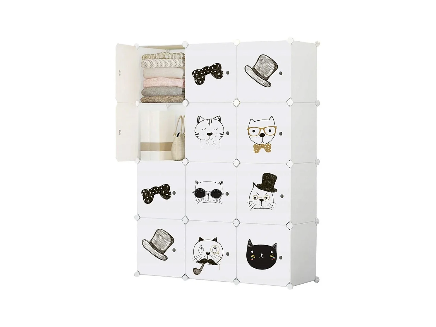 Armoire à chaussures armoire modulaire coiffeuse bibliothèque fermée blanche