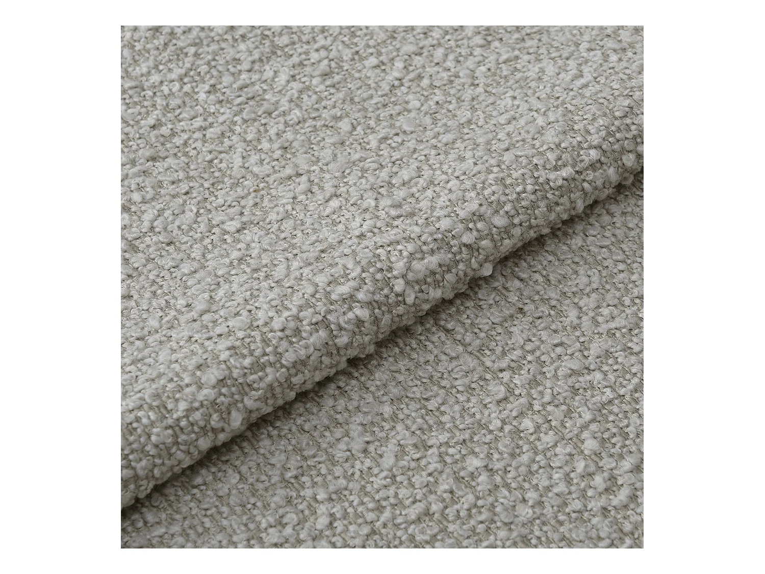 Lot de 2 chaises bouclette taupe et pieds noirs MILO