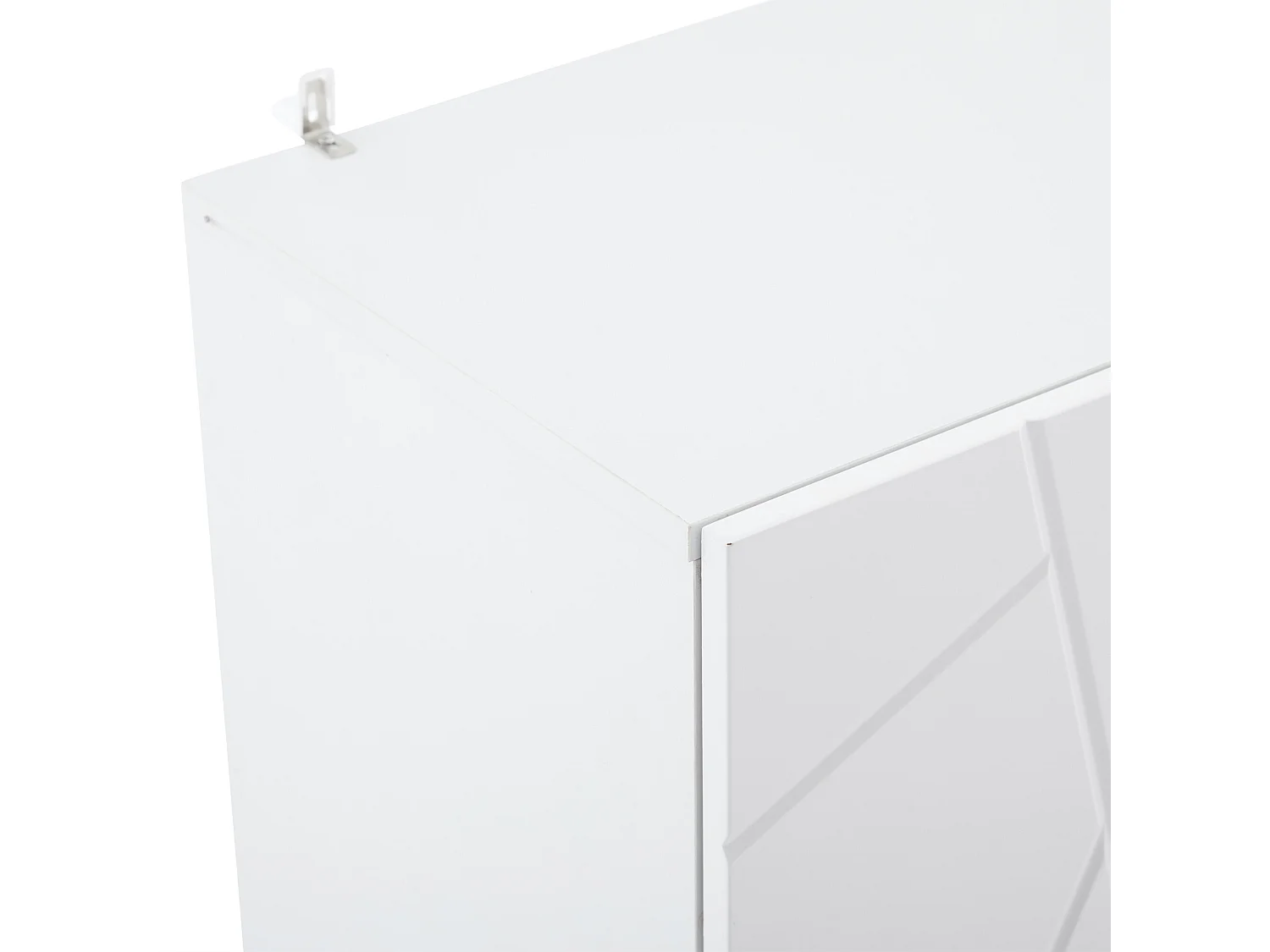URBAN MEUBLE Buffet contemporain blanc motif texturé accent doré