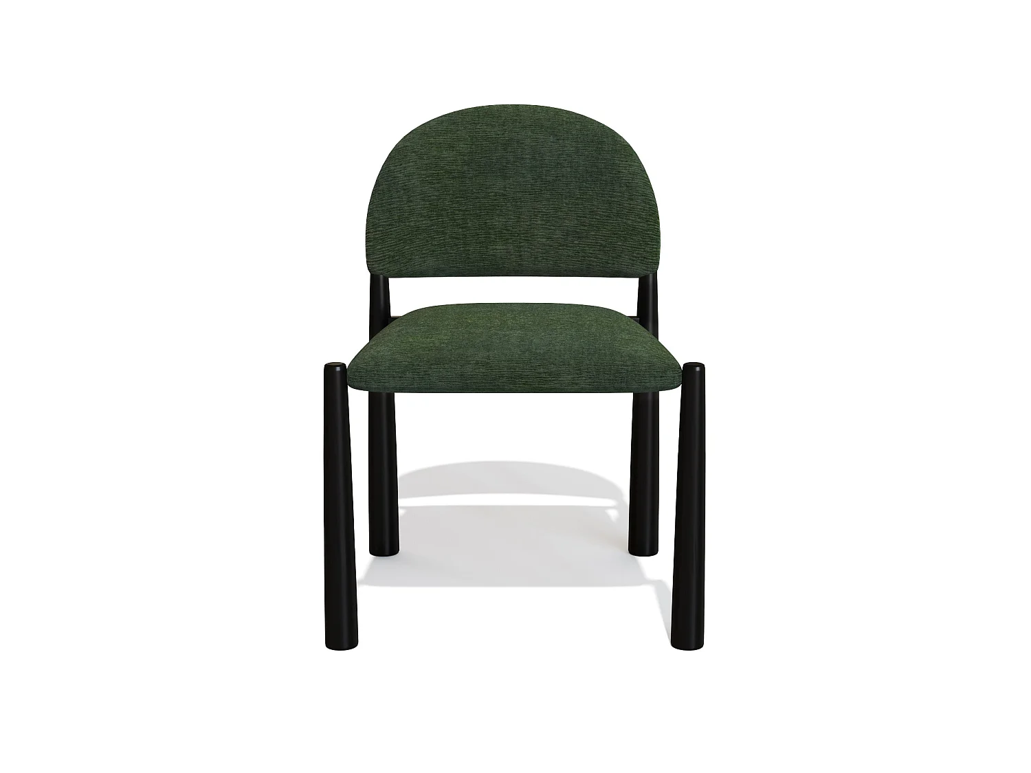 Lot de 2 chaises MILO en velours texturé kaki