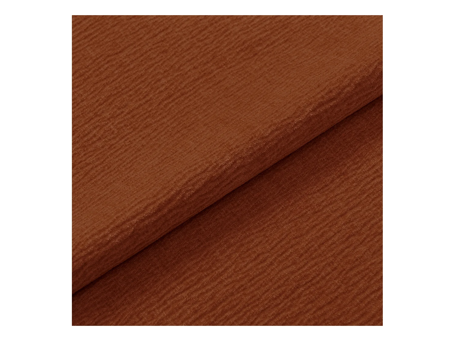 Lot de 2 chaises velours texturé terracotta et pieds noirs MILO